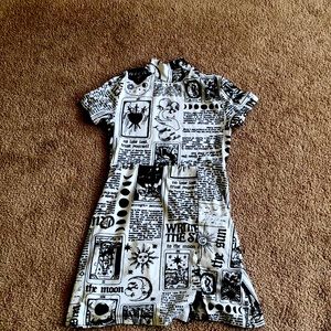 Urban kids size girls medium summer newspaper dress.